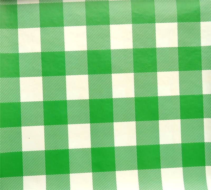 Large Gingham Check Pvc Oilcloth Vinyl Fabric Table
