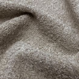 Soft Teddy Boucle Fire Retardant Upholstery Fabric - Clay