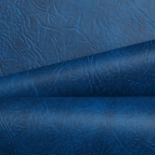Luxury Faux Leather Fire Retardant Upholstery Fabric - Royal Blue 