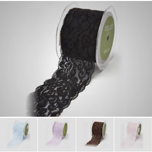 2.5 Inch Elastic Stretch Floral Ribbon