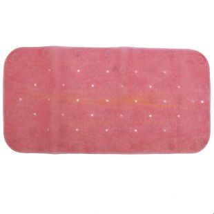 Bath Mat Non Slip PVC In 2 Designs 36 x 72cm Red
