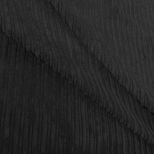 High Low Jumbo Cord Upholstery Fabric - Black