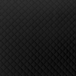 Quilted Faux Leather Fabric -  Single Diamond Small - Black