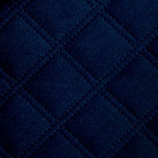 Double Stitch Diamond Quilted Velvet - Blue