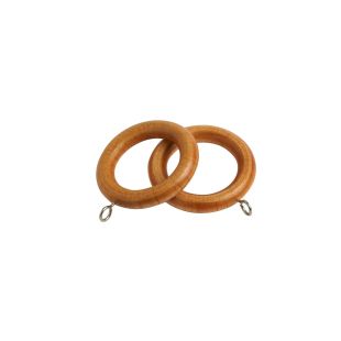 28mm County Wood Curtain Rings Pack of 4