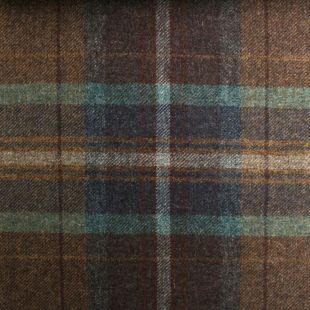 100% British Shetland Wool Fabric - Corrie Plaid