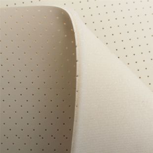 4mm Scrim Foam Backed Perfoated Faux Leather - Off White