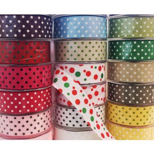 May Arts Polkadot Grossgrain Ribbon 38mm