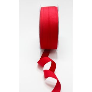 Faux Canvas Lightweight 5/8" Ribbon - Red