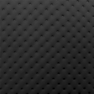Quilted Faux Leather Fabric -  Debossed Dots - Black