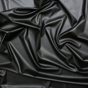Fashion Stretch Leather Light Clothing Dress Fabric - Black