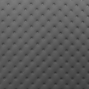 Quilted Faux Leather Fabric -  Debossed Dots - Grey