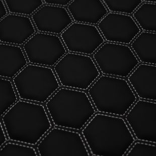 Hexagon Quilted 8mm Foam Backed Faux Leather Fabric