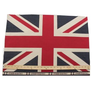 Woven Vintage Union Jack Flag Upholstery Fabric 70x48 cm
