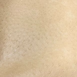 Ostrich Skin Faux Leather Upholstery Fabric - Champagne