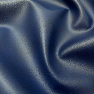 Heavy Feel Faux Leather PVC Upholstery Fabric - Navy