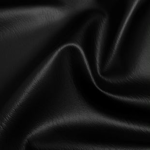 Heavy Feel Faux Leather PVC Upholstery Fabric - Black