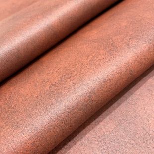 Heavy Feel Faux Leather PVC Upholstery Fabric 20 M Roll - Brown