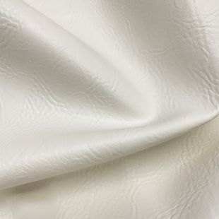 Luxury Faux Leather Fire Retardant Upholstery Fabric - Cream