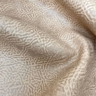 Luxury Faux Leather Fire Retardant Upholstery Fabric - Mushroom