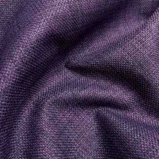 Soft Plain Linen Look Designer Upholstery Fabric Cadburys Purple