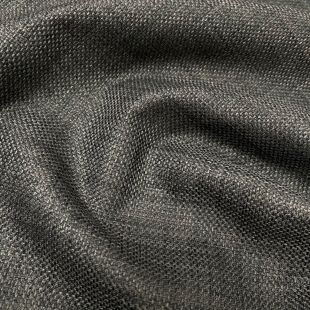 Soft Plain Linen Look Designer Upholstery Fabric Charcoal