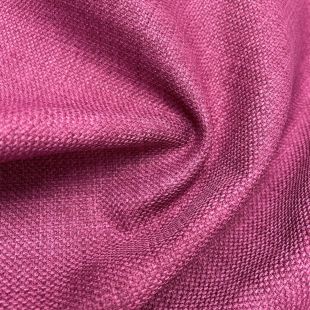 Soft Plain Linen Look Designer Upholstery Fabric Orchid Pink
