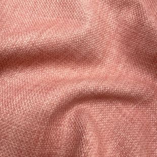 Soft Plain Linen Look Designer Upholstery Fabric Salmon