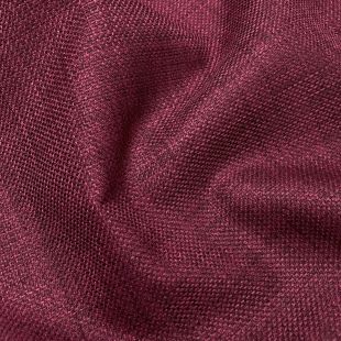 Soft Plain Linen Look Designer Upholstery Fabric Plum