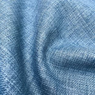 Soft Plain Linen Look Designer Upholstery Fabric Denim