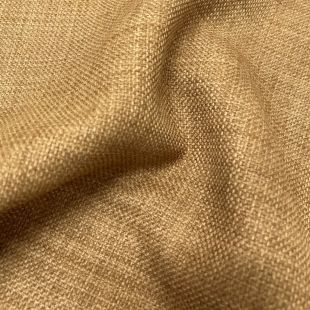 Soft Plain Linen Look Designer Upholstery Fabric Gold