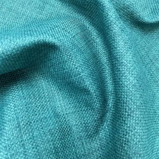 Soft Plain Linen Look Designer Upholstery Fabric Teal