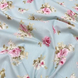 Vintage Chintz Shabby Roses Print Retro 100% Cotton Fabric