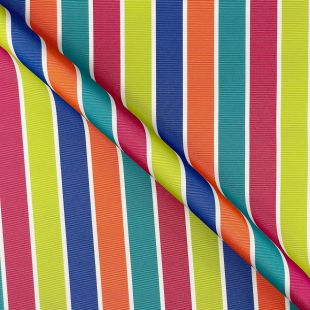 Water Repellent Outdoor Fabric Multicoloured Stripes  - Min Order 5 Metres