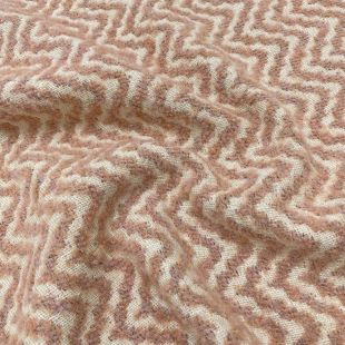 Kilburn Chevron Wool Blush Upholstery Furnishing Fabric