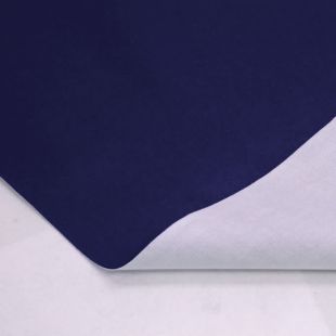 Faux Leather Light Stretch Clothing Upholstery Fabric - Navy