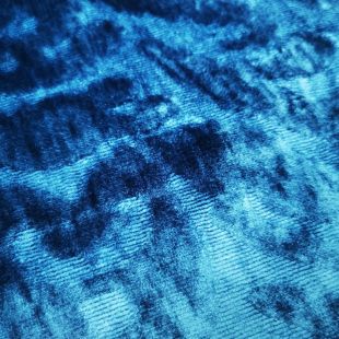 Crushed Velour Royal Blue Velvet Upholstery Furnishing Fabric