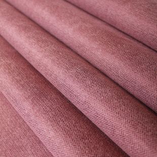 Wine Red Herringbone Curtains Soft Furnishing Fabric