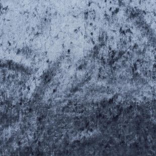 Denim Blue Crushed Velvet Clearance Upholstery Furnishing Fabric