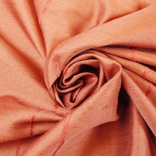 Orange Jacquard Stripe Satin Draping Clearance Fabric