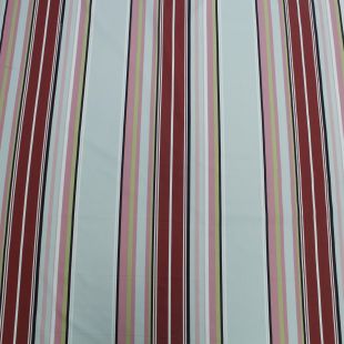 Baby Blue Red Striped Print Lightweight Fabric