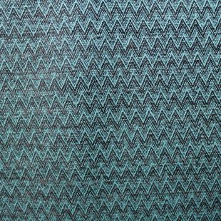 Teal Zig Zag Geometric Jacquard Upholstery Fabric