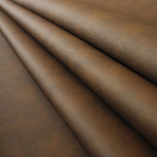 Brown Grain Faux Leather Upholstery Fabric
