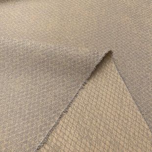 Beige Tonal Diamonds Wool Seating Fabric