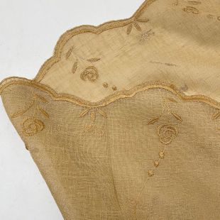 Lacy Rose Embellished  Lightweight Furnishing Fabric