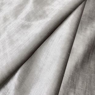 Mink Louvain Chrome Velour Upholstery Furnishing Fabric
