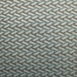 5.6 Metre Roll  - Duck Egg Grey Geometric Block Faux Wool Fabric