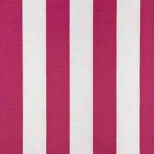 Water Repellent Outdoor Canvas Fabric Hot Pinked Striped - Min Order 5 Metres