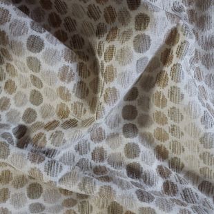 Dawson Sand Grey Raised Chenille Dots Sofa Fabric