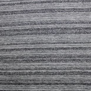 5.5 metre roll - Silver Slubbed Stripe  Chenille Fabric